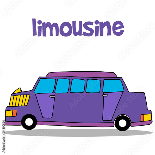 Vector art of limousine transportation