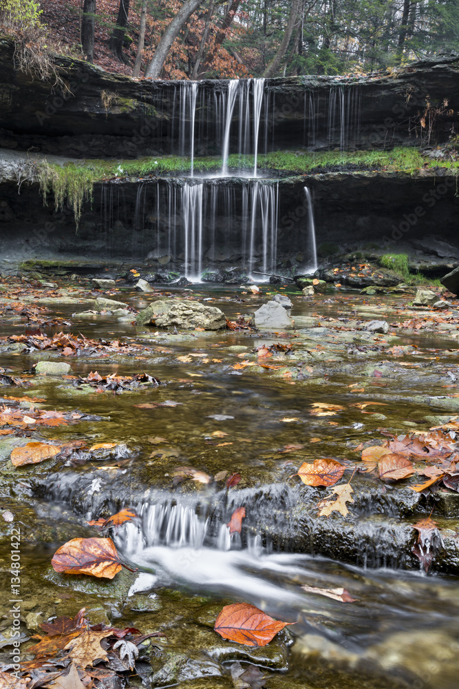 Waterfall and Stream at Oglebay Park in Wheeling, West Virginia