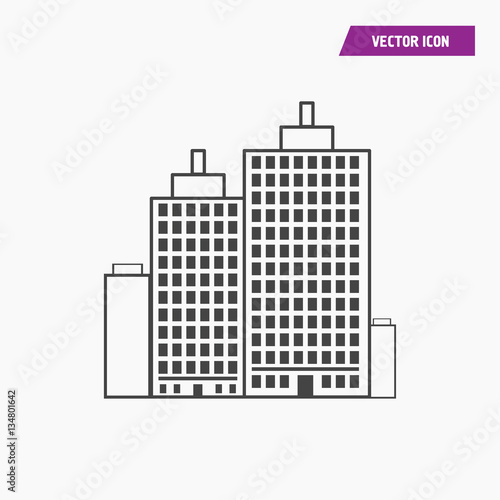 Building icon isolated sign symbol. Flat Vector illustration. Can be used for mobile and web design