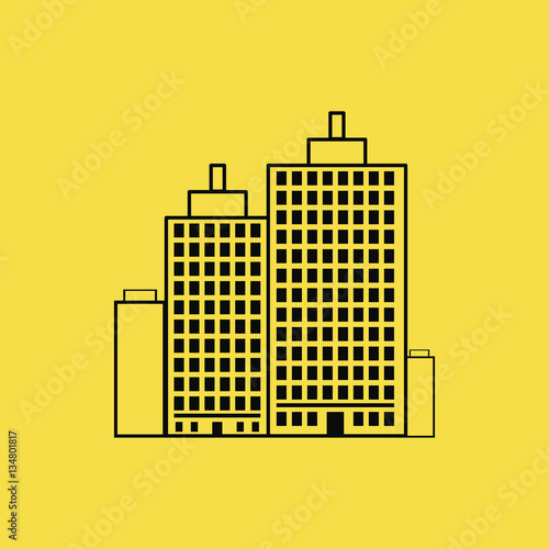 Building icon isolated sign symbol. Flat Vector illustration. Can be used for mobile and web design