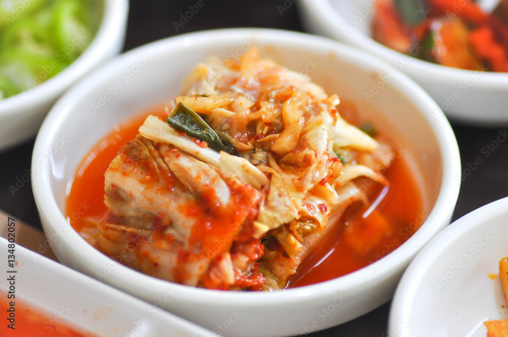 Gimchi ( Kimchi) ,vegetable salad or fermented vegetable in Kore