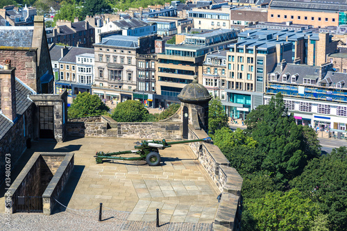 Edinburgh castle cannon photo