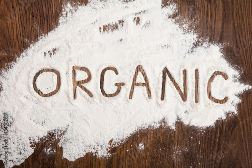 Organic Written On Flour