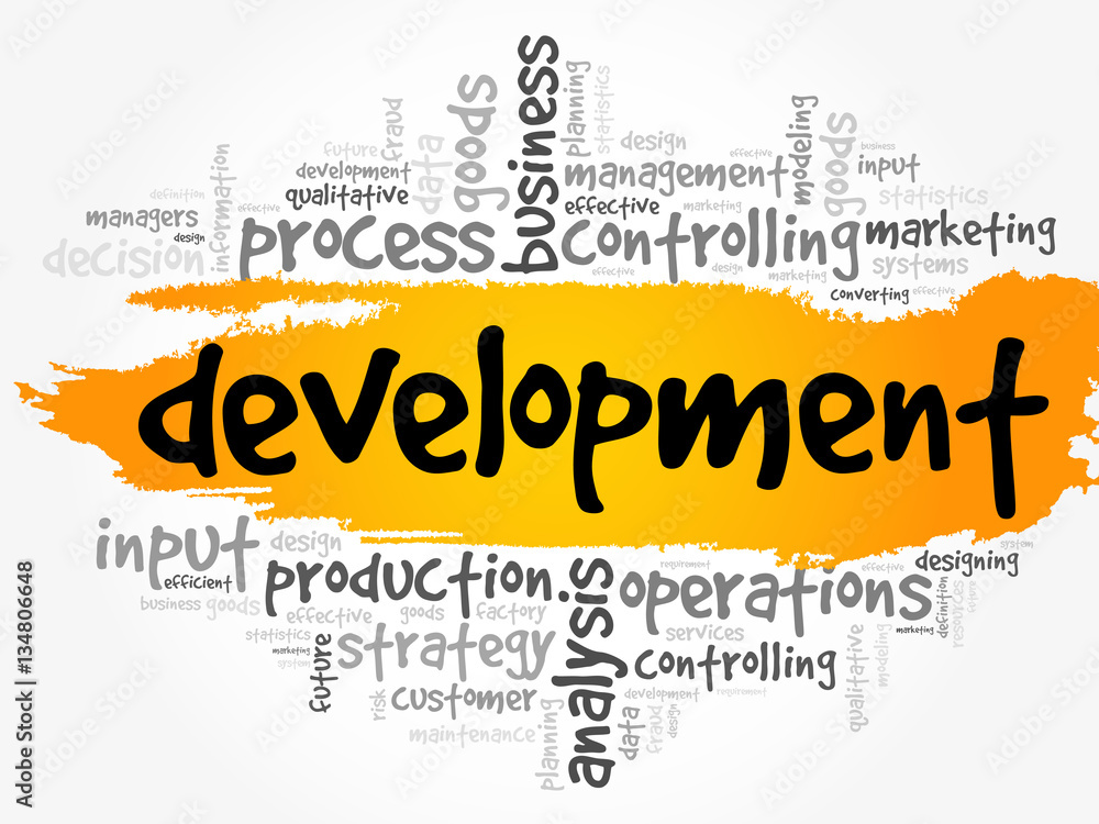 Fototapeta premium Development word cloud collage, business concept background