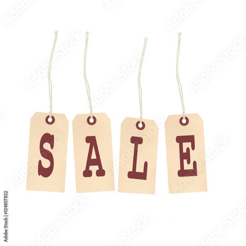 Hanging Sale Tags With Text