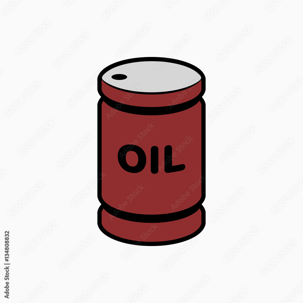 Oil barrel icon vector illustration for oil price forecast presentation design. Oil barrel icon vector illustration for oil price forecast presentation design.