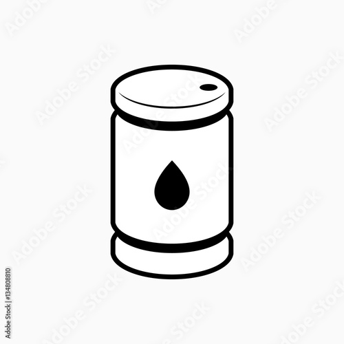 Oil barrel icon vector illustration for oil price forecast presentation design. © subhanbaghirov