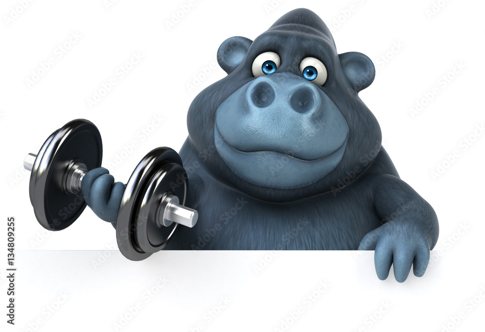 Fun gorilla - 3D Illustration Fun gorilla - 3D Illustration