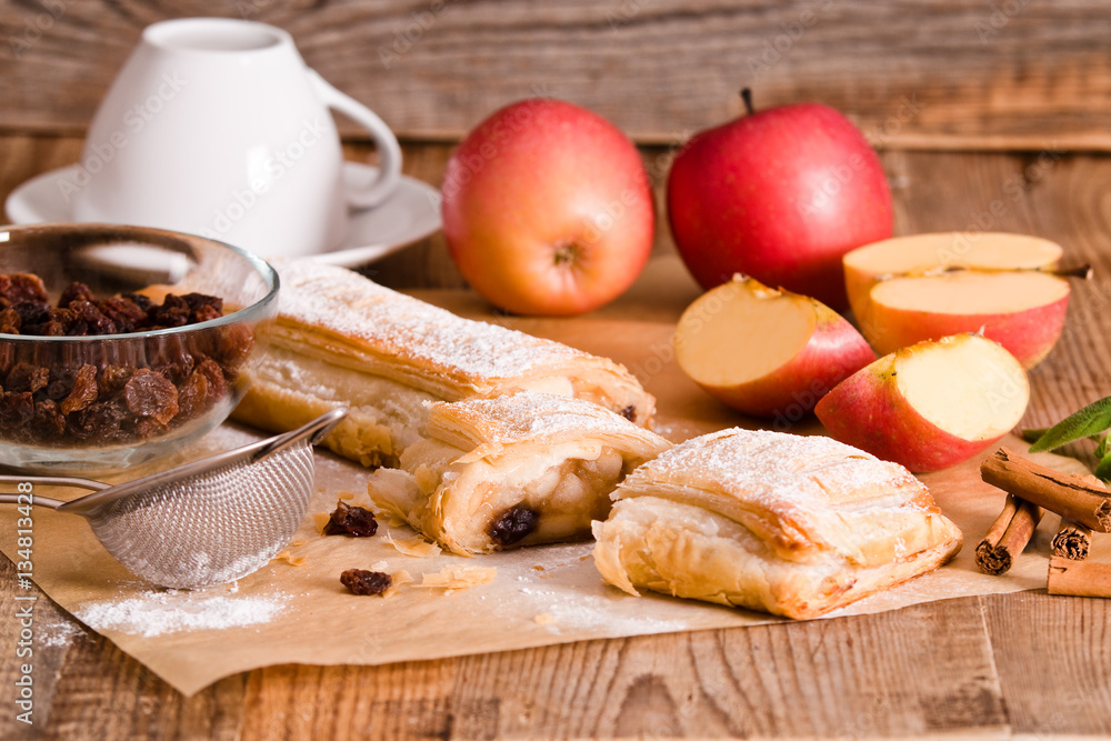 Apple strudel. Apple strudel.