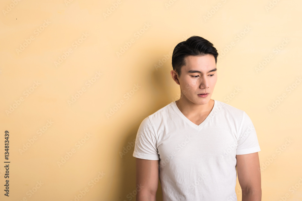 sad Asian young man sad Asian young man
