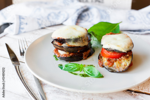 Parmigiana di melanzane: baked eggplant - italy