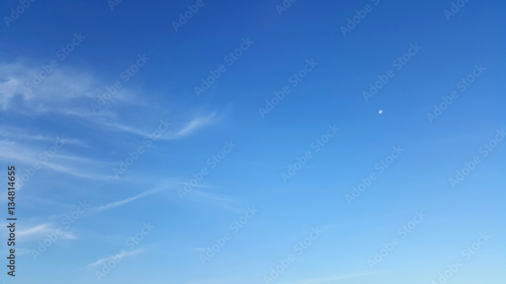 Fototapeta premium Clear blue sky with soft white cloud