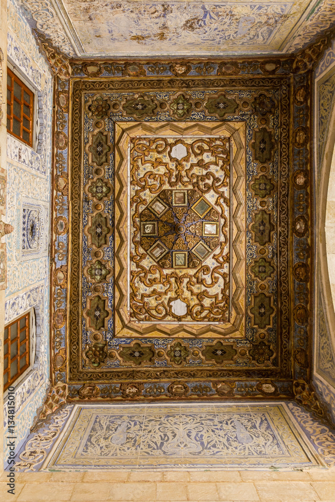 Ceiling Wood Decorative Lebanese Palace Architectural Detail