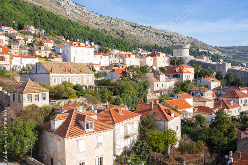 South-western part of Dubrovnik City walls. Croatia.