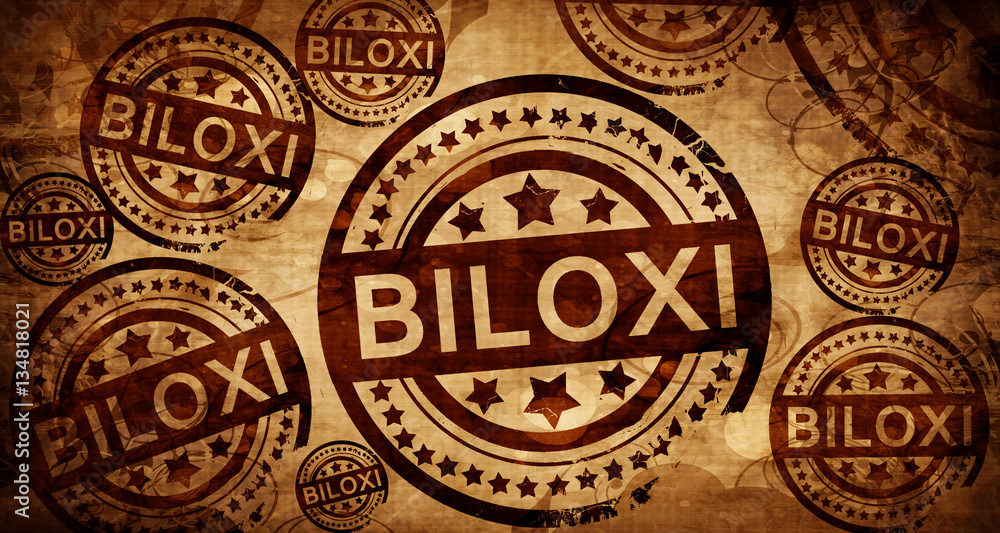 Obraz premium biloxi, vintage stamp on paper background
