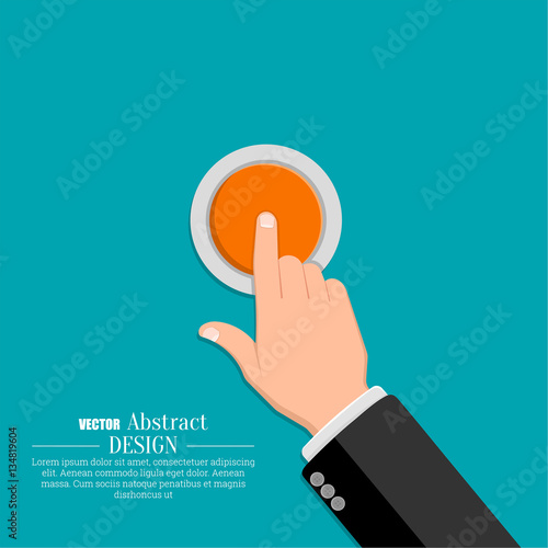 The hand in a suit