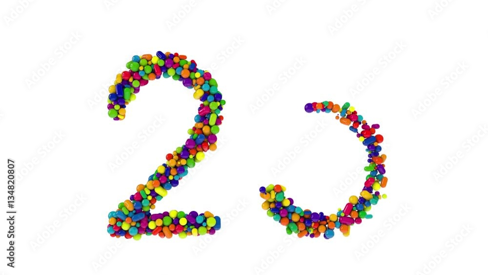 25 Schriftzug Jubiläum aus bunten Partikeln 25 Schriftzug Jubiläum aus bunten Partikeln