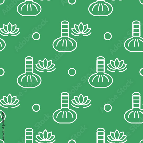 alternative medicine vector pattern with symbols of ayurvedic medicine and medicine herbs treatment. Patterns for packaging and wrapping paper products holistic, healthy lifestyle