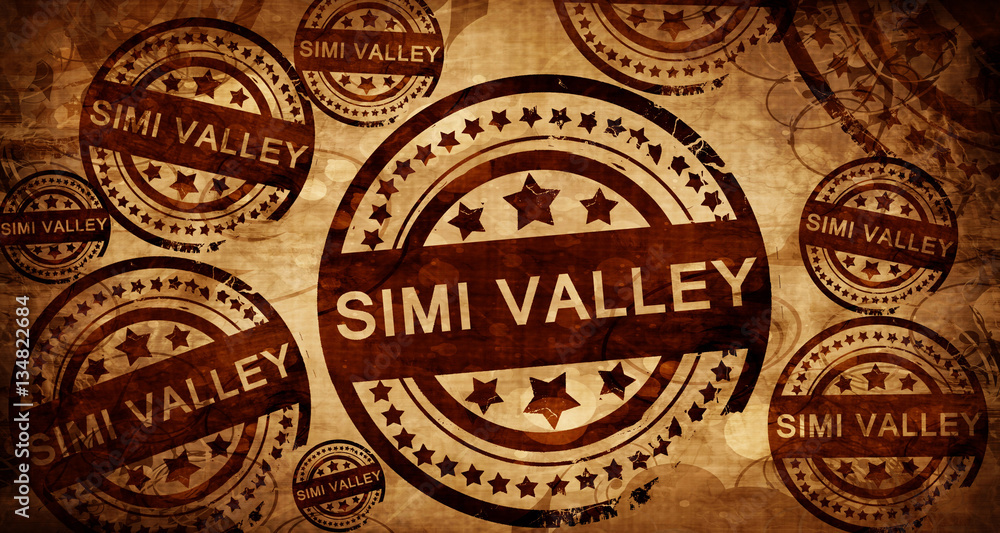 simi valley, vintage stamp on paper background