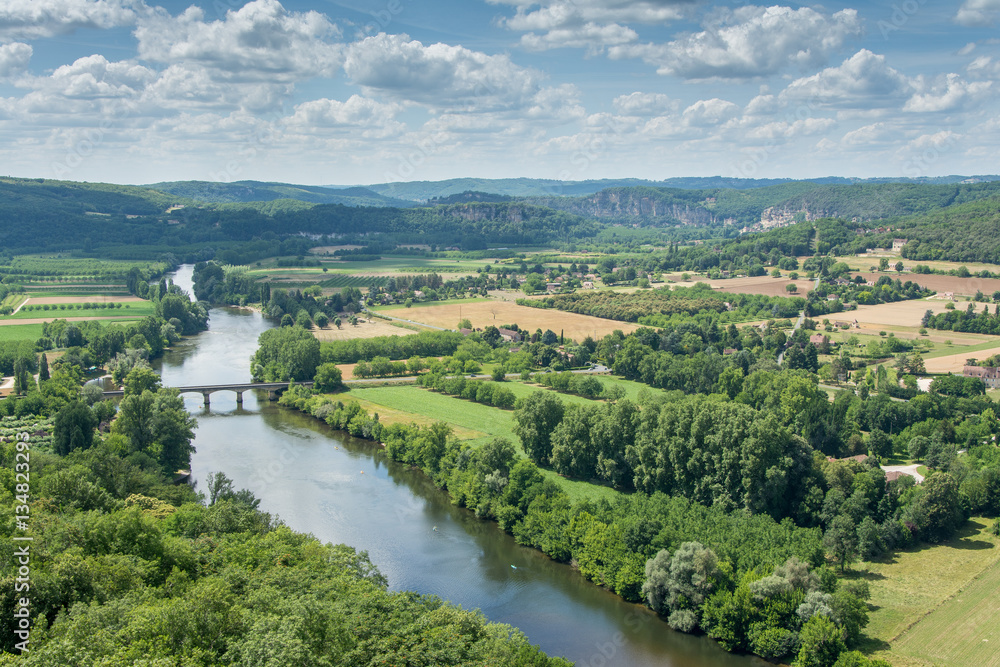 The River Dordogne from Domme, Dordogne