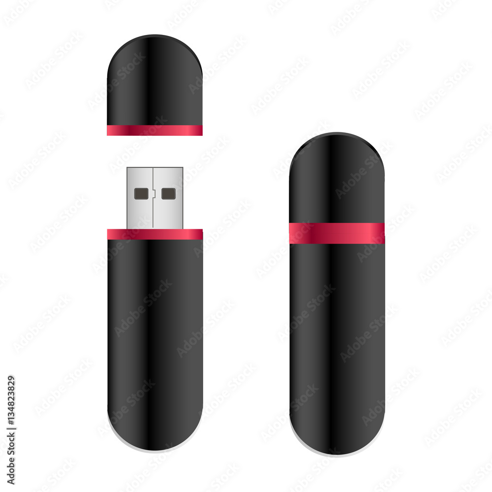 Flash Drive template USB memory vector
