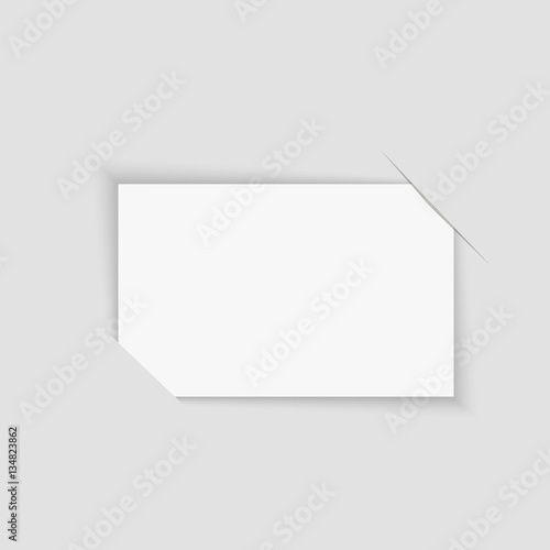 Blank retro photo frame over white. Vector illustration