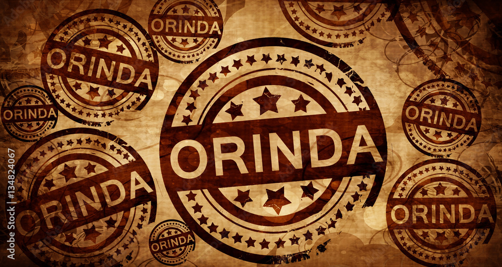 orinda, vintage stamp on paper background