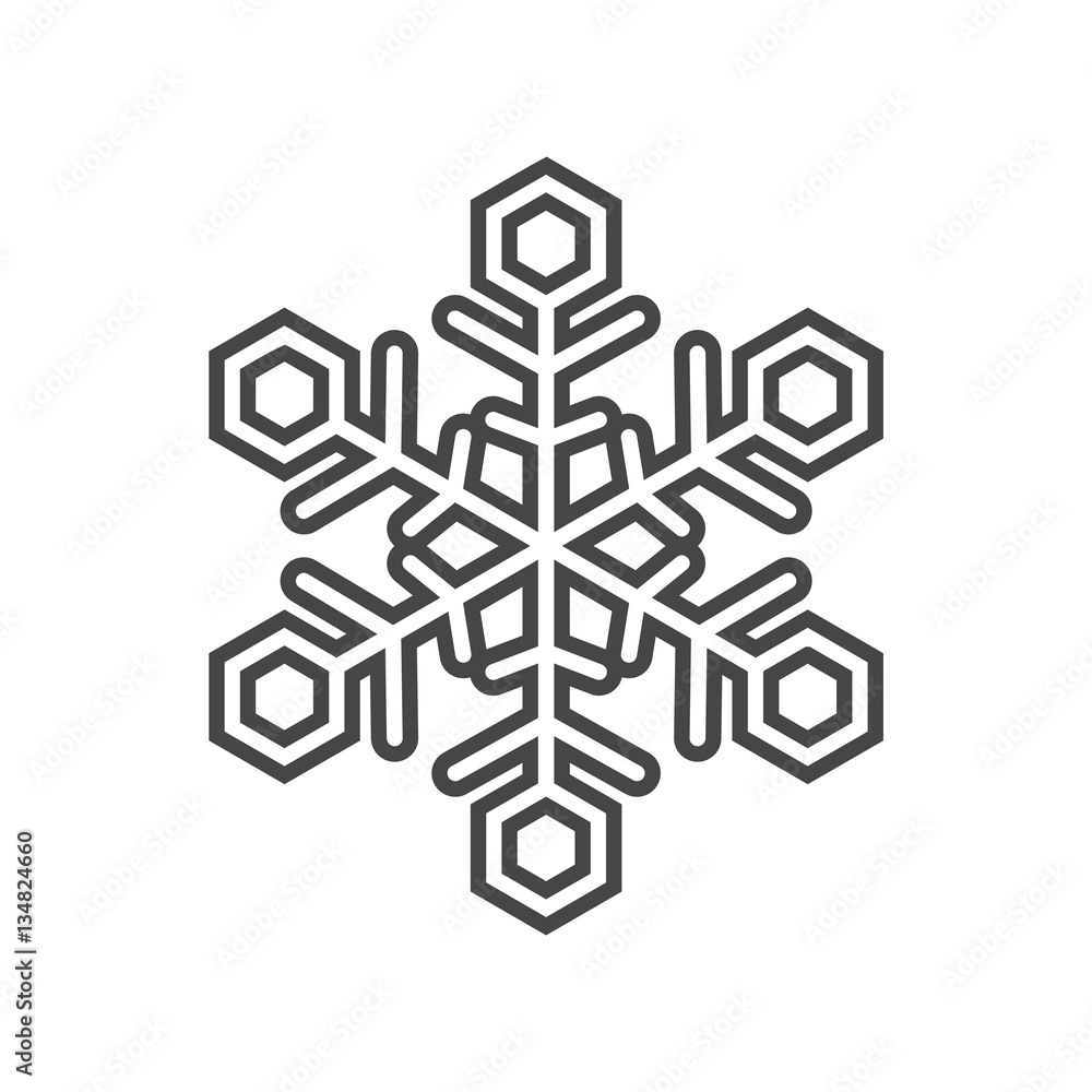 Abstract snowflakes icon - vector Illustration Abstract snowflakes icon - vector Illustration