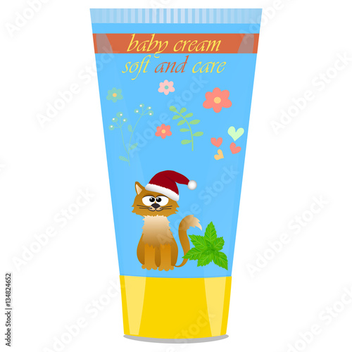Baby cream tube with kids design