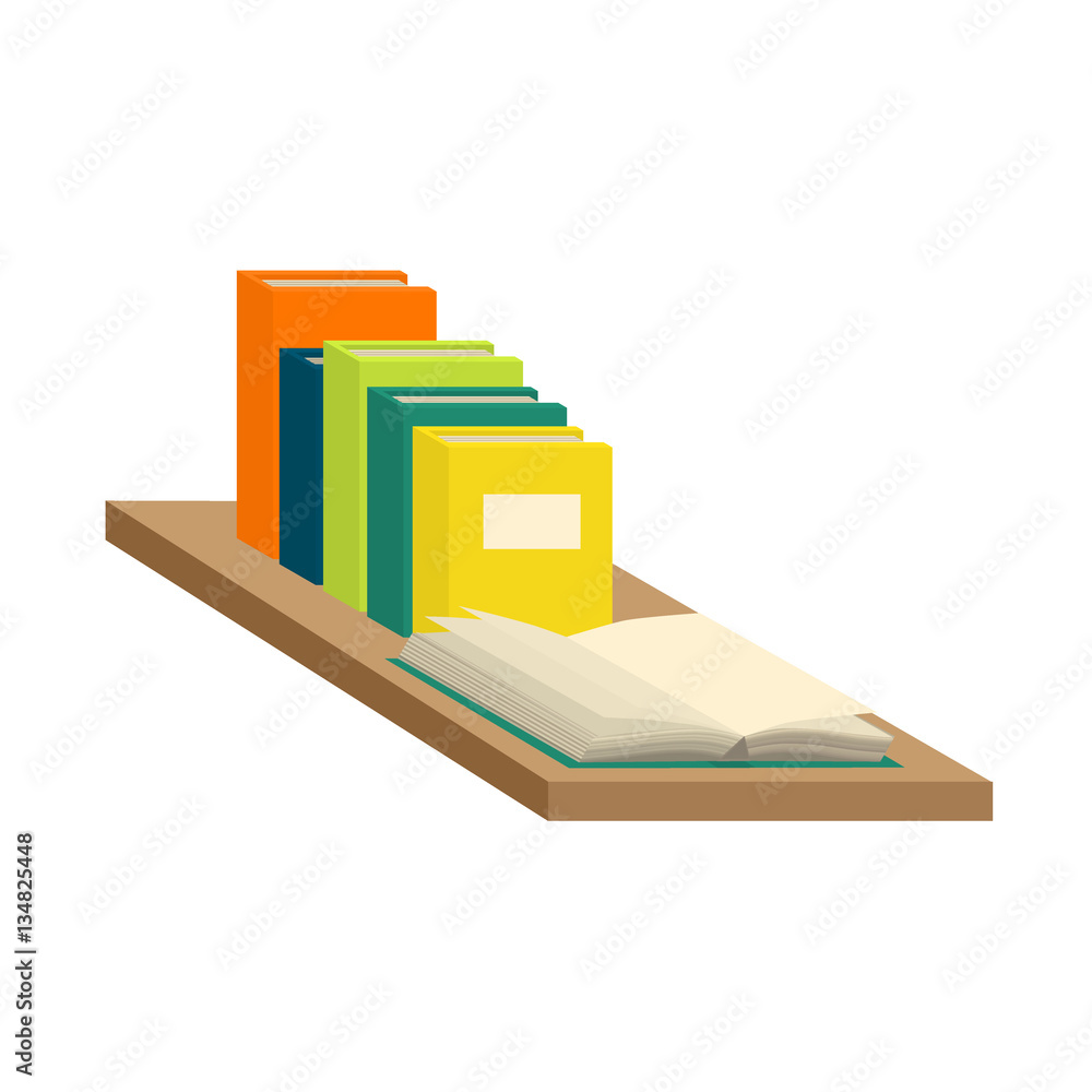 Set of books and tutorials. Isometric flat vector. Set of books and tutorials. Isometric flat vector.