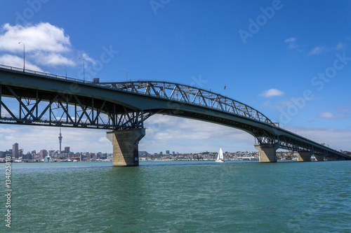 View to the Harbour Bridge from Northcote Point Auckland