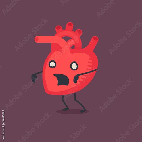 Heart character vector illustration