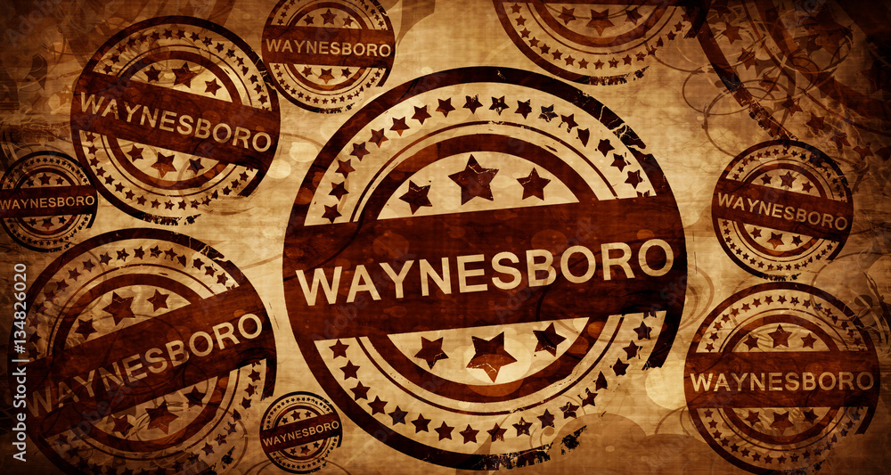 waynesboro, vintage stamp on paper background
