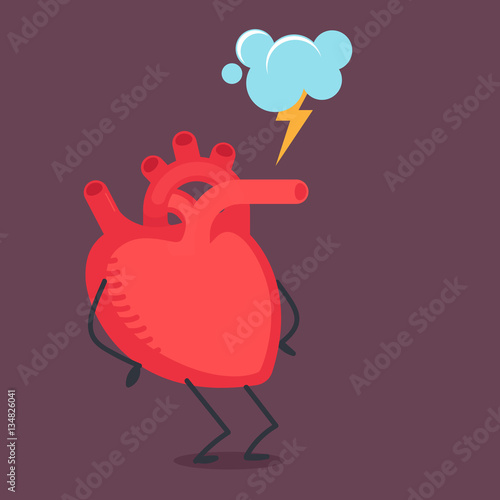 Heart character vector illustration