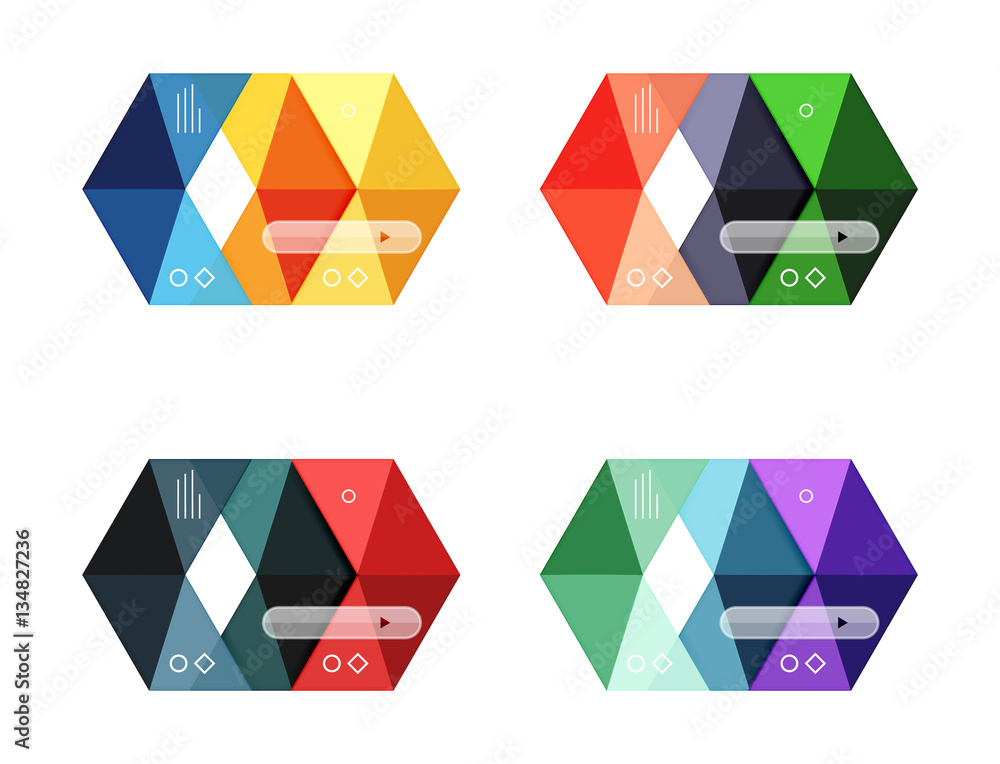 Vector blank infographic arrow templates Vector blank infographic arrow templates