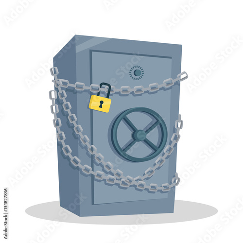 Safe Vector Illustration in Flat Style Design.
