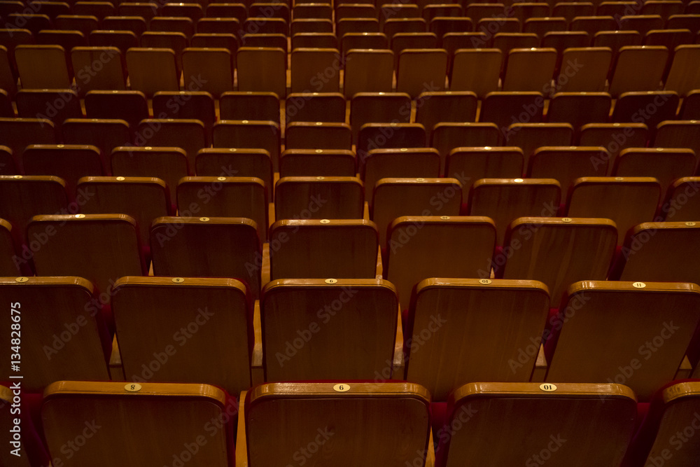 Fototapeta premium Empty rows in rear cinema