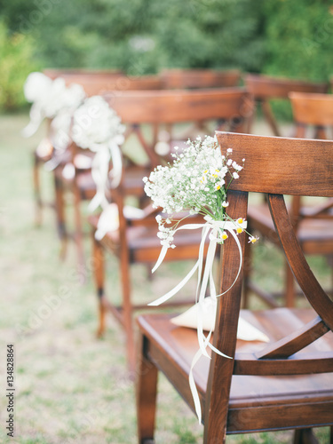 decorated wedding chair
