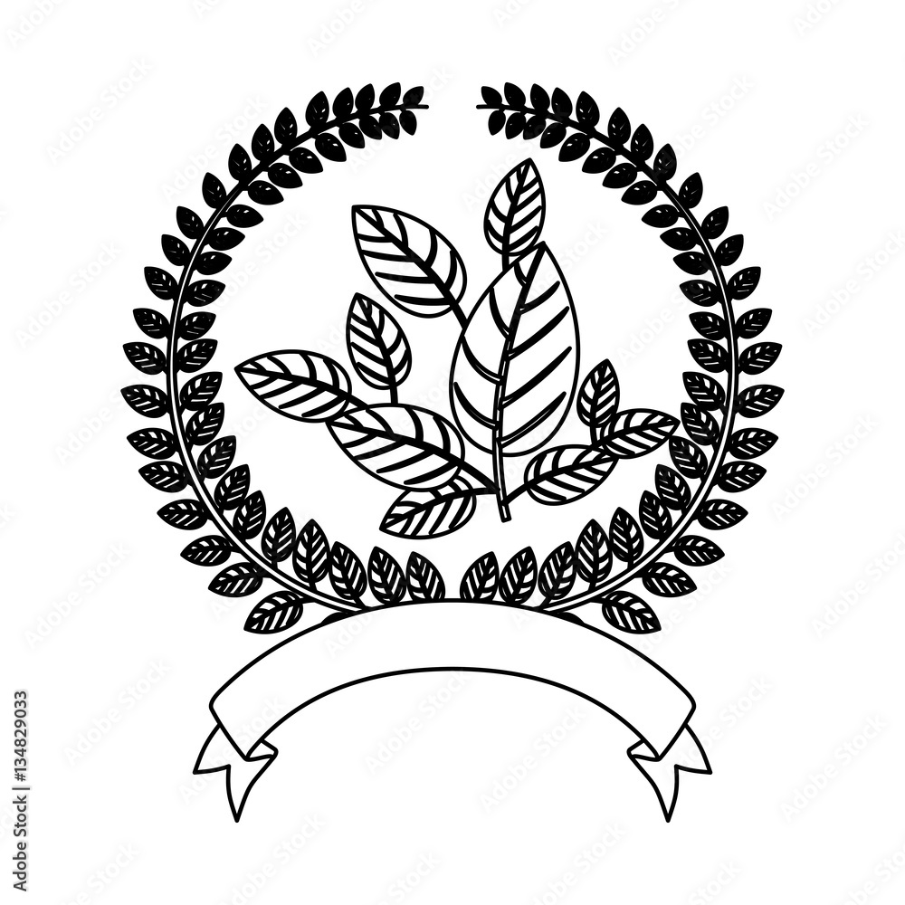 Natural leaves Ecology icon vector illustration graphic design