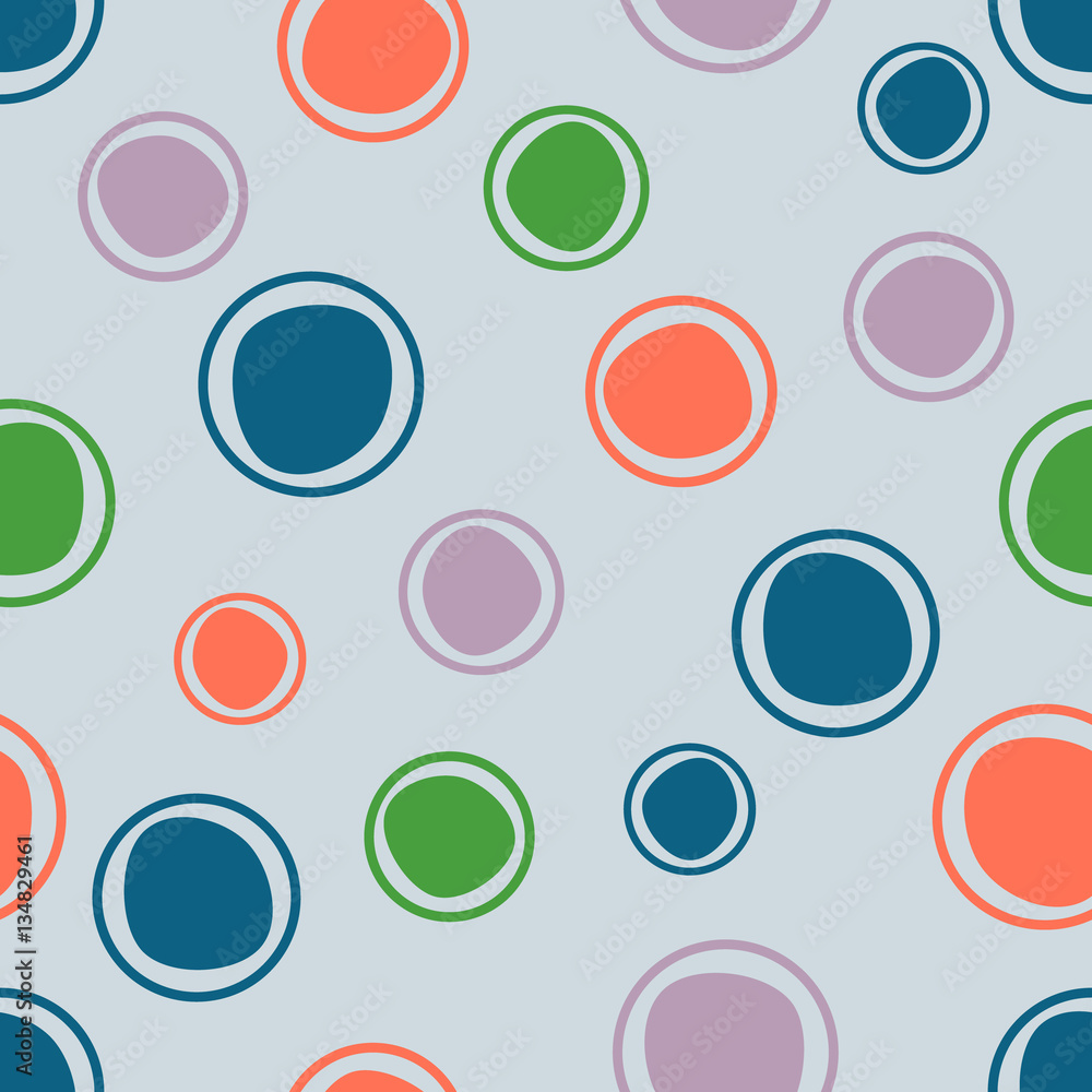 Seamless vector geometrical pattern. Endless background with hand drawn circles. Graphic illustration. Print for cover, fabric, wrapping, background. Seamless vector geometrical pattern. Endless background with hand drawn circles. Graphic illustration. Print for cover, fabric, wrapping, background.