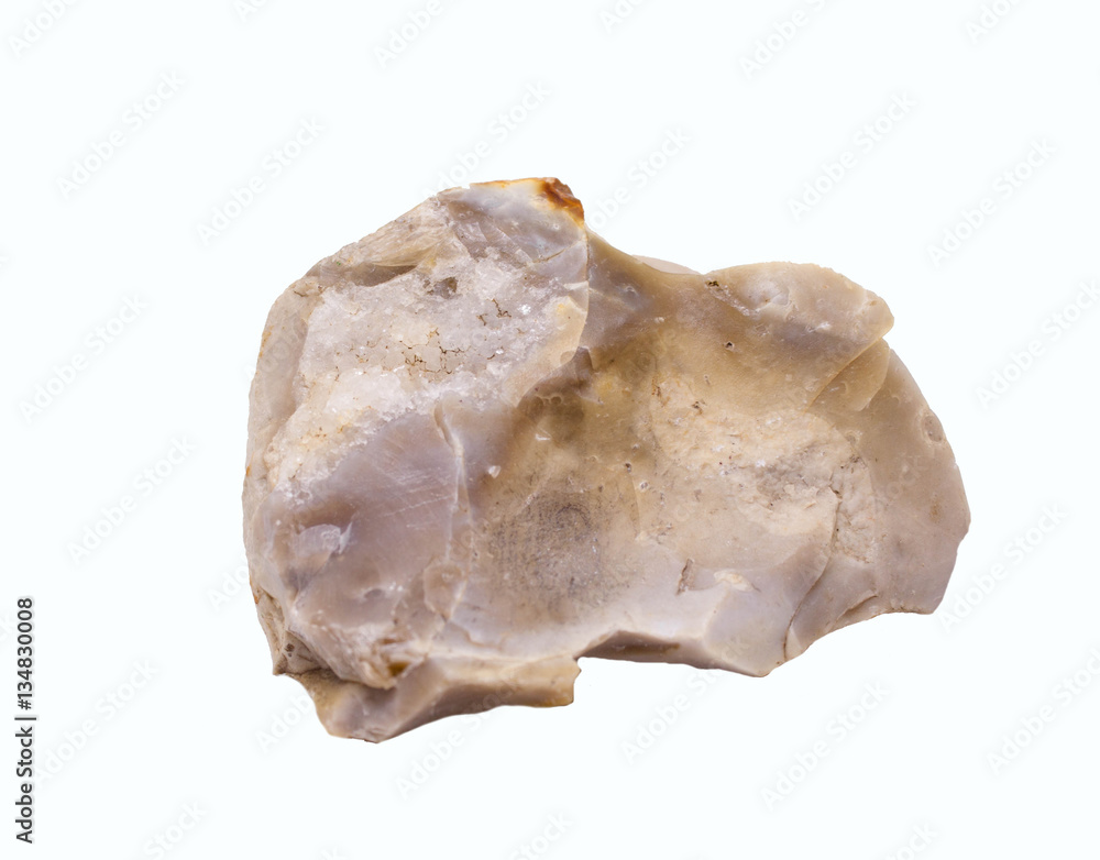 flint stone isolated in white background flint stone isolated in white background