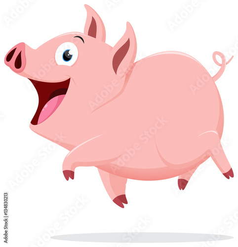 Cute pig cartoon  photo