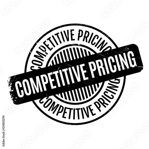 Competitive Pricing rubber stamp. Grunge design with dust scratches. Effects can be easily removed for a clean, crisp look. Color is easily changed.