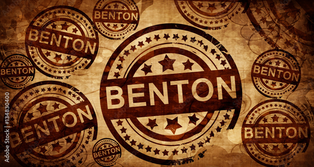 benton, vintage stamp on paper background