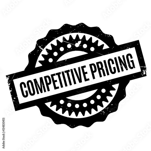 Competitive Pricing rubber stamp. Grunge design with dust scratches. Effects can be easily removed for a clean, crisp look. Color is easily changed.