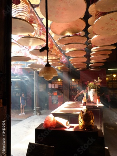 sun light in a hong kong temple © pierpaolo