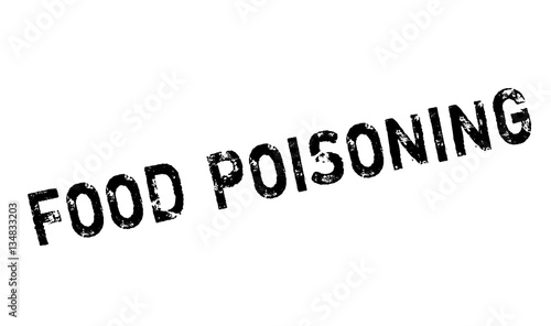 Food Poisoning rubber stamp. Grunge design with dust scratches. Effects can be easily removed for a clean, crisp look. Color is easily changed.