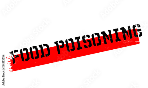 Food Poisoning rubber stamp. Grunge design with dust scratches. Effects can be easily removed for a clean, crisp look. Color is easily changed.
