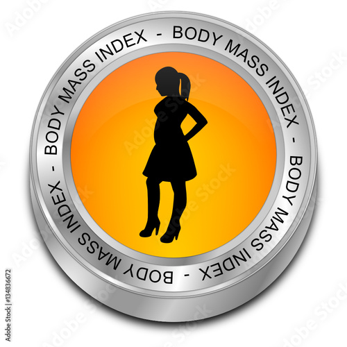 Body Mass Index Button - 3D illustration