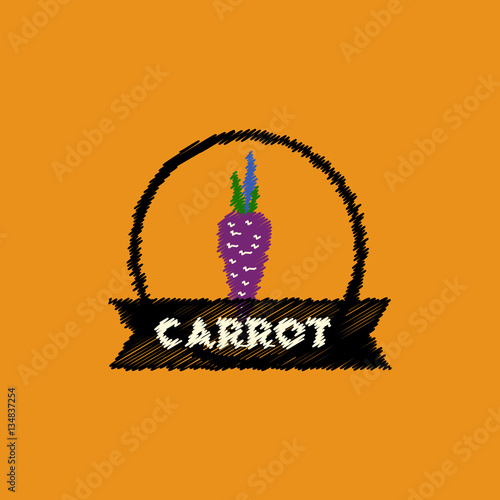 flat vector icon design collection carrot emblem